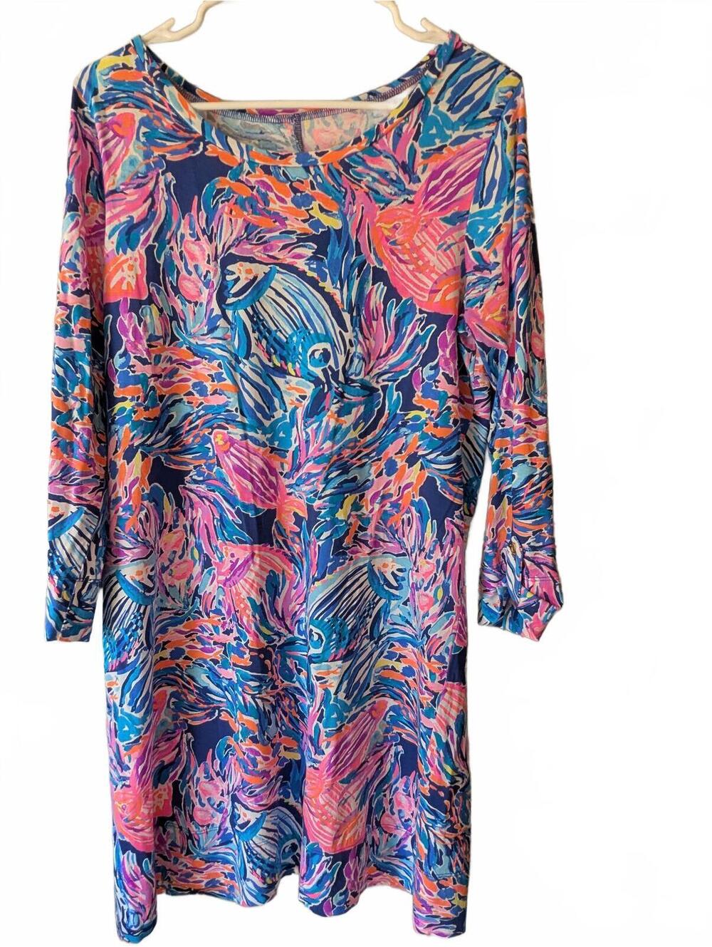 Lilly Pullitzer 3/4Long Sleeve Dress Fish Print